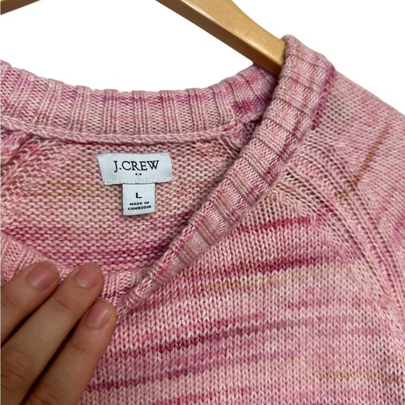 J. Crew | Women’s Pink Multi Colored Sweater | Long Sleeve | Size Large - Picture 2 of 6